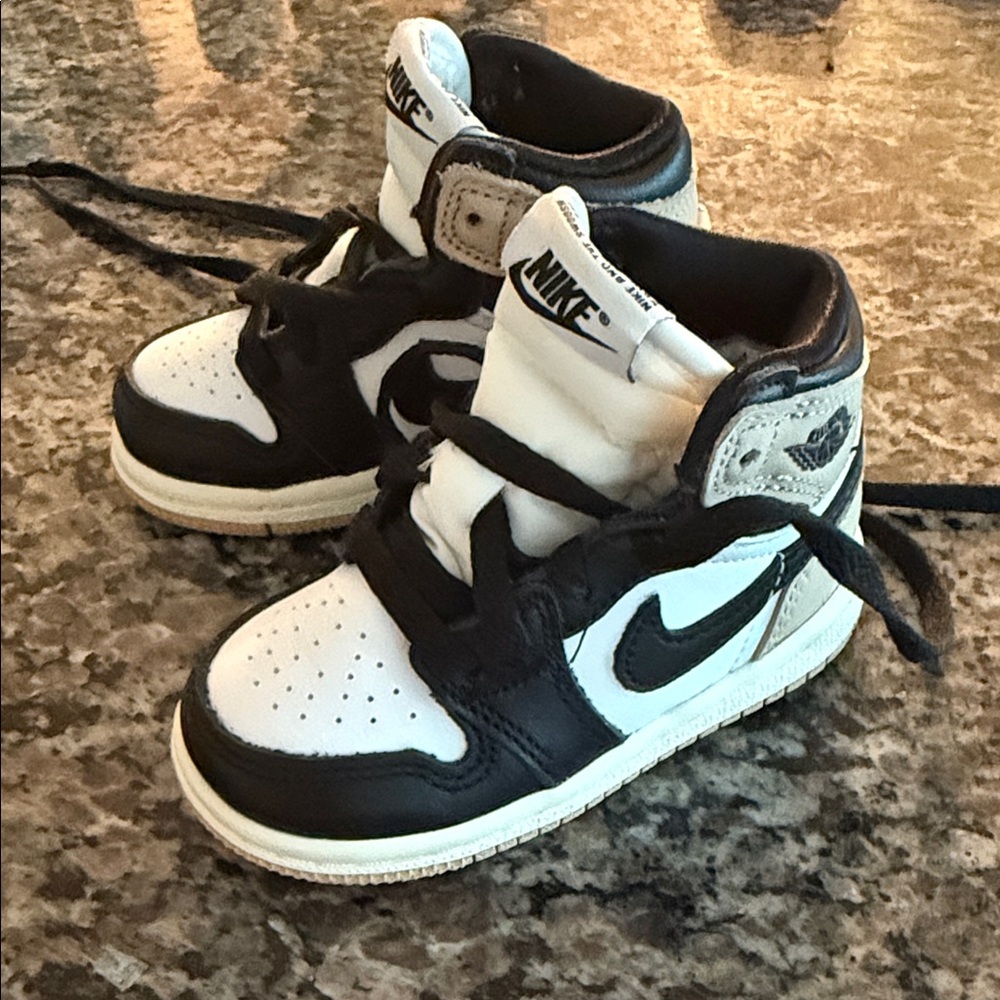 Nike Kids Black and White High-Top Sneakers